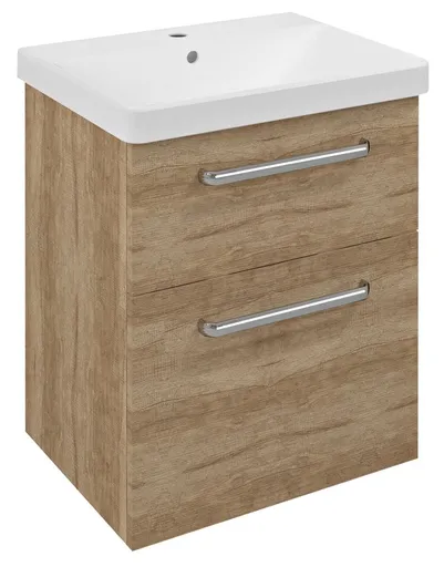 Sapho THEIA Umývadlová skrinka 56,4x70x44,2cm, 2x zásuvka, dub Alabama TH060-2222
