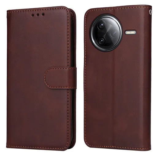 SMOOTH Peňaženkové puzdro pre Xiaomi Poco F7 Ultra hnedé