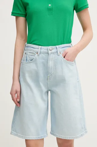 Rifľové krátke nohavice Pepe Jeans BERMUDA SHORT UHW BREEZE