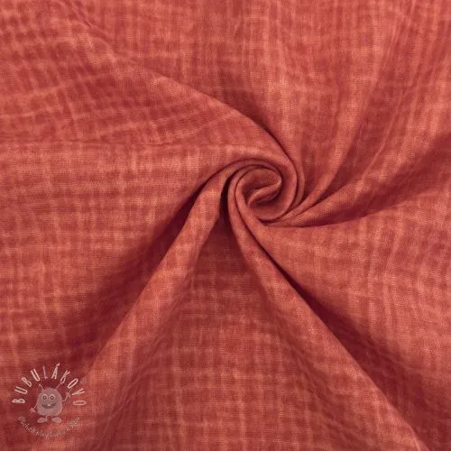 Dvojitá gázovina/mušelín Vintage red
