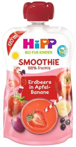 HiPP Príkrm ovocnýis BIO Smoothie jablko, banán, červené ovocie 120ml
