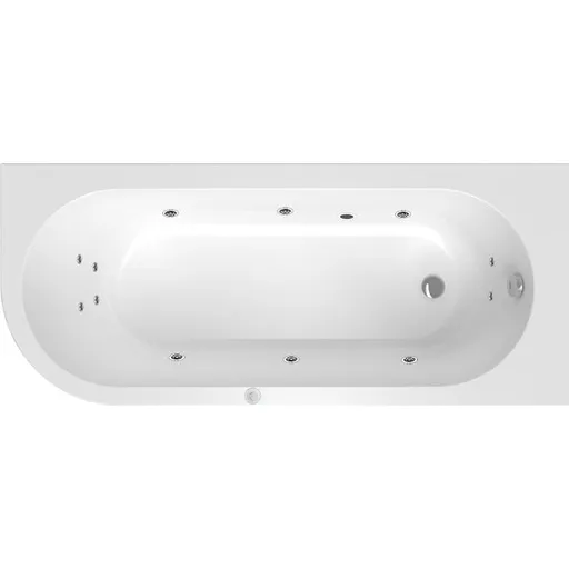 Masážna vaňa SIKO Rajka 170x72,5 cm BASIC akrylát pravá SIKOHMBRAJ170P