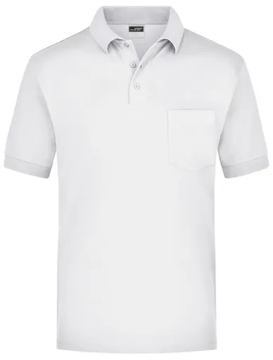 James & Nicholson (Daiber) Pánska polokošiľa s vreckom JN026 - Biela | XL