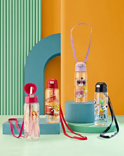 MAKRO - Fľaša so slamkou 500ml rôzne farby