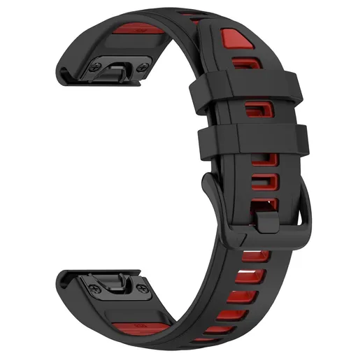 SPORTY QUICK FIT Vymeniteľný silikónový remienok Garmin - šírka 20mm čierny-červený
