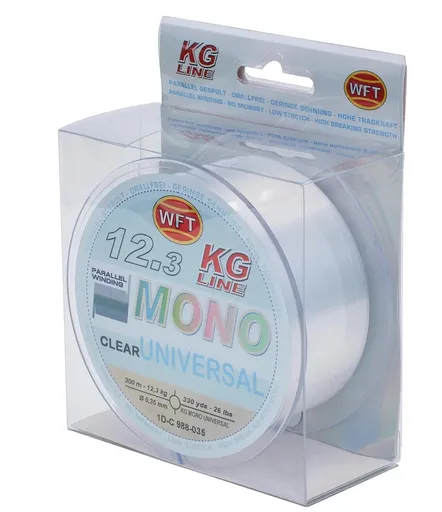Wft vlasec kg mono universal clear 300 m - 0,18 mm 3,7 kg