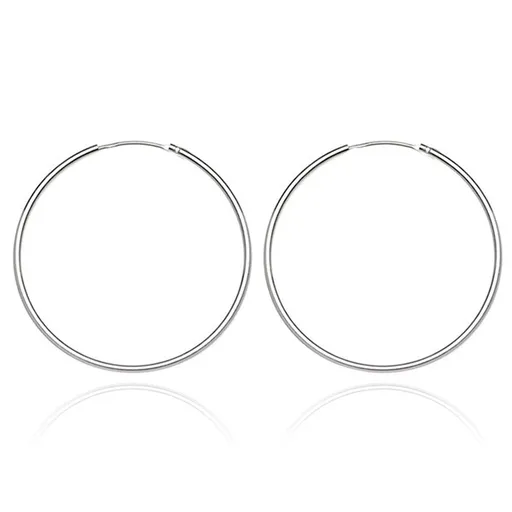 Strieborné náušnice 925 - tenké, hladké kruhy, 22 mm
