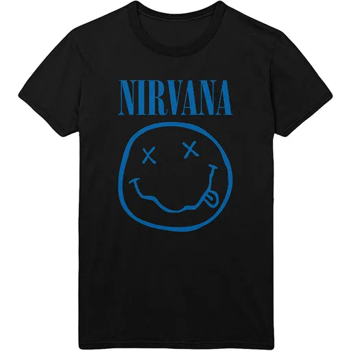 Nirvana tričko Blue Smiley Čierna XL