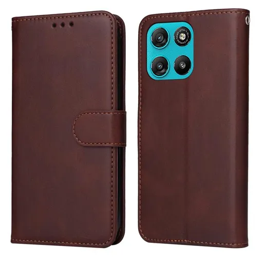 SMOOTH Peňaženkové puzdro pre Motorola Moto G57 Power hnedé