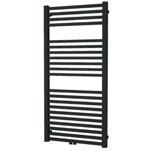 Isan Quadrat radiátor kombinovaný 125,5x50 cm stredové pripojenie čierny zamat DQUA12550500CSMS