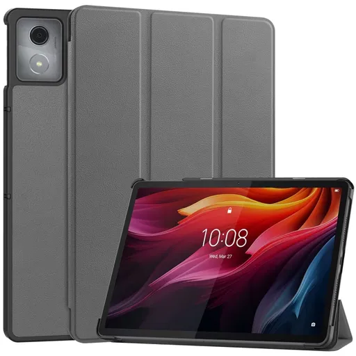 LEATHER Zaklápací kryt pre Lenovo Tab K11 Plus šedý