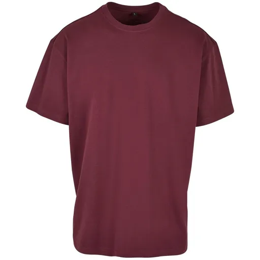 Build Your Brand Pánske tričko Heavy Oversize Tee - Cherry | 5XL