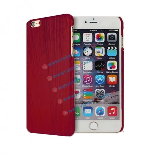 Plastový obal Apple iPhone 6 / 6S WOOD red