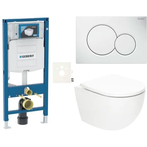 Závesný wc set SAT Fusion do ľahkých stien / predstenové vírové splachovanie SIKOGSTORFUS01