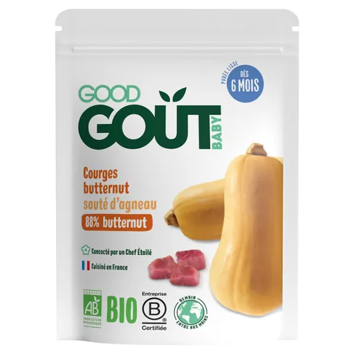 GOOD GOUT Maslová tekvica s jahňacím mäsom BIO 190 g