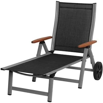 SUN GARDEN Ležadlo ASS COMFORT strieborná/čierna (67/3)
