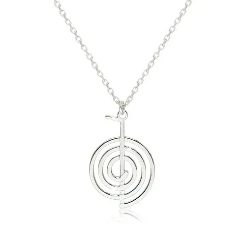 Strieborný 925 náhrdelník - lesklý a hladký symbol Cho-Ku-Rei