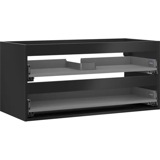 MEXEN - Box-A skrinka pre umývadlo 100, 2 zásuvky, čierna mat 91AX0-1000-470-2-71