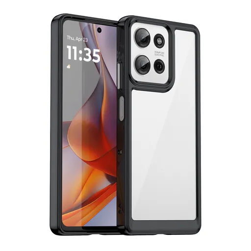 CRYSTAL Ochranný kryt pre Motorola Moto G75 5G čierny