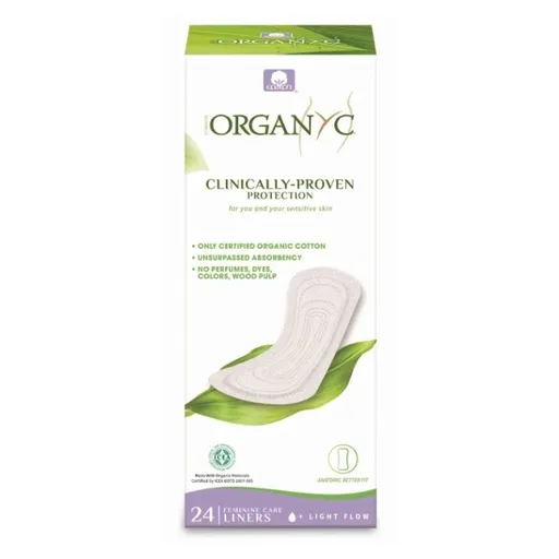 ORGANYC Slipové vložky Light Plus 24 kusov