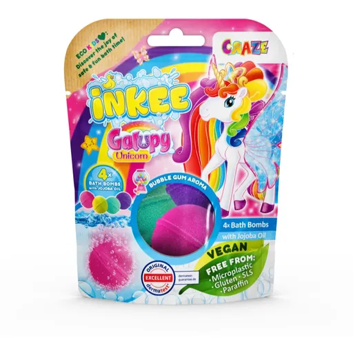 Craze INKEE Unicorn bomba do kúpeľa 4x50 g