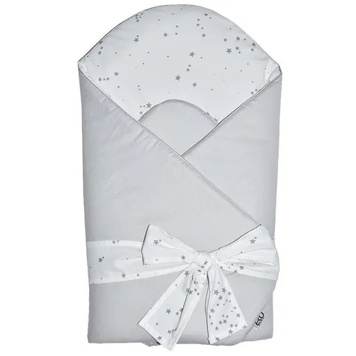 EKO Zavinovačka bavlnená s potlačou a kokosovým vnútrom Grey 75x75cm