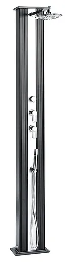 Hanscraft Solárna sprcha DADA s ručnou sprchou (antracit/inox)