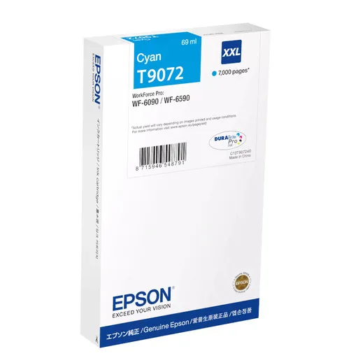 Epson T9072 XXL C13T90724N azúrová (cyan) originálna cartridge