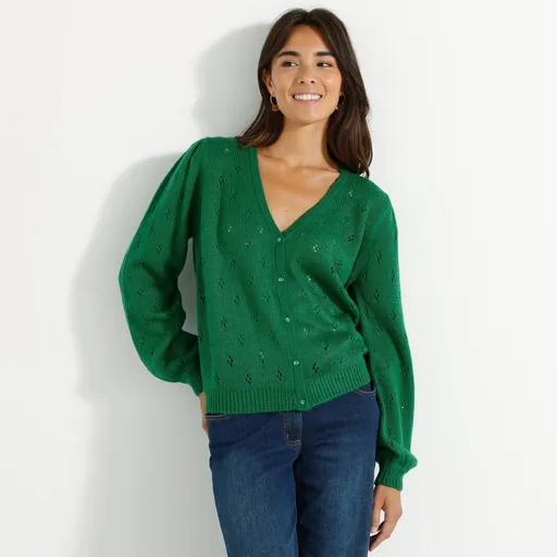 Zapínací sveter mohérový na dotyk