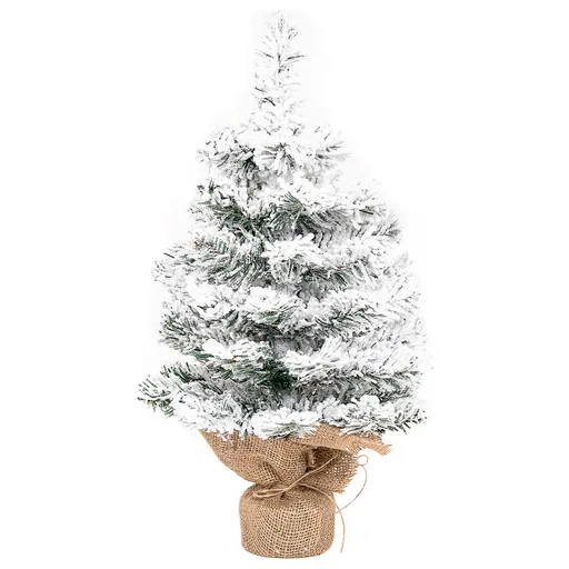 Zasnežený stromček v jute Tiga, 50 cm, 50 cm