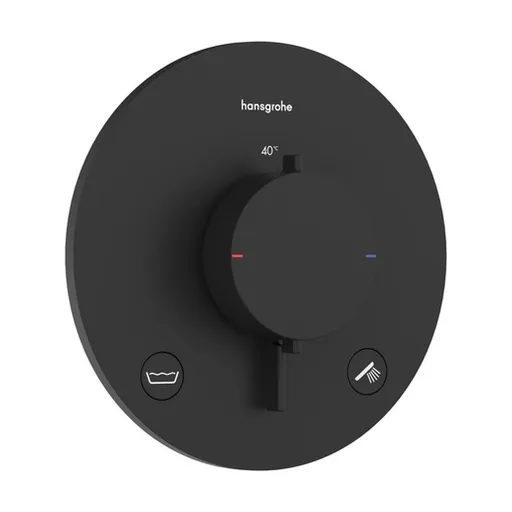 Hansgrohe Ecostat Comfort S sprchová a vaňová batéria bez podomietkového telesa matná čierna 33718670