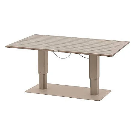 DEOKORK Hliníkový výsuvný stôl LYON 150x80 cm (efekt dreva)