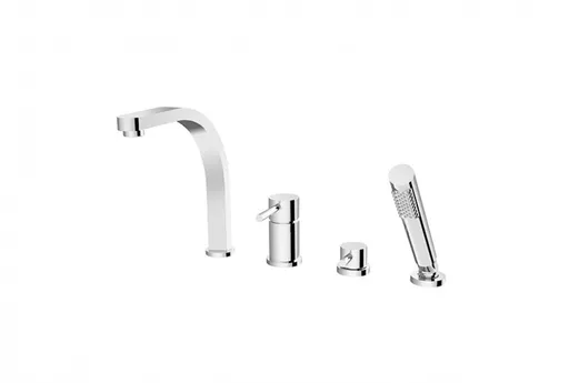 BESCO - 4 - otvorová vaňová batéria DECCO chróm s príslušenstvom BABWD4CH