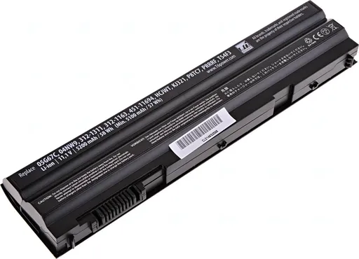 Batéria T6 Power Dell Latitude E6420, E6430, E6520, E6530, E5420, E5430, E5520, 5200mAh, 58Wh, 6cell