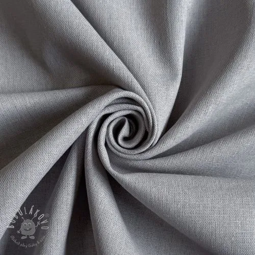 Bavlnená látka s ľanom PREMIUM light grey
