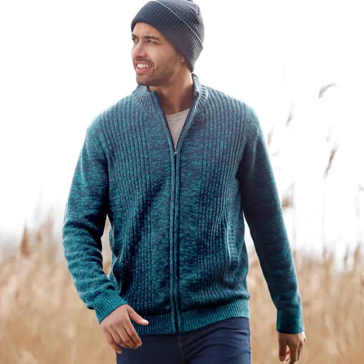 Sveter so stojačikom a fleecovou podšívkou