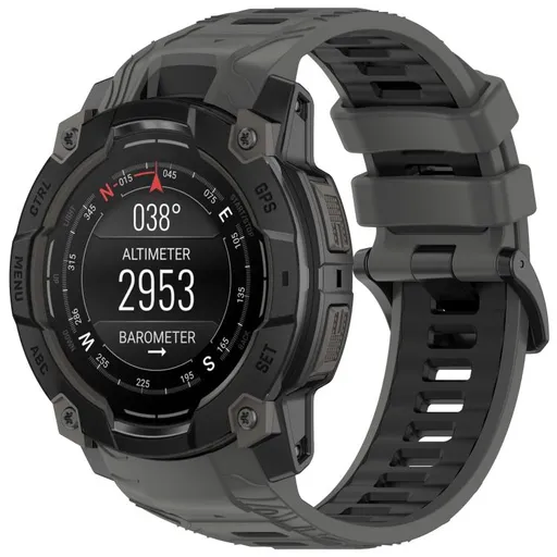 SPORTY Vymeniteľný silikónový remienok Garmin Instinct 3 50mm GRAY BLACK