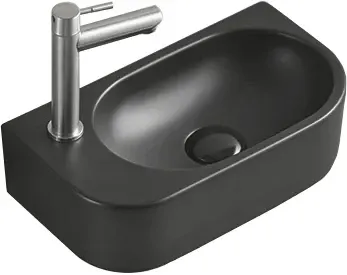 MEXEN - Viera umývadlo na dosku pravá 40 x 21, čierna mat 21274085R