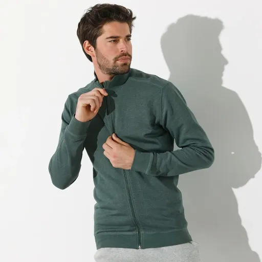 Jednofarebná mikina na zips