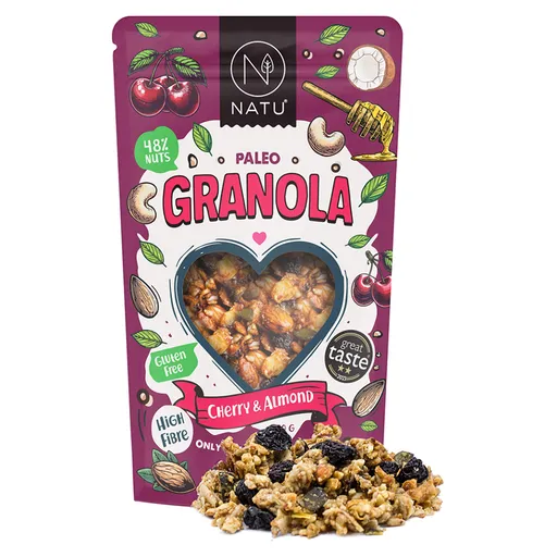 NATU Granola paleo čerešne a mandle 350 g