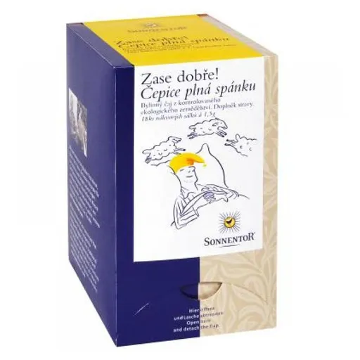 SONNENTOR Čiapky plná spánku - bio bylinný porc.čaj dvojkomorový 27 g