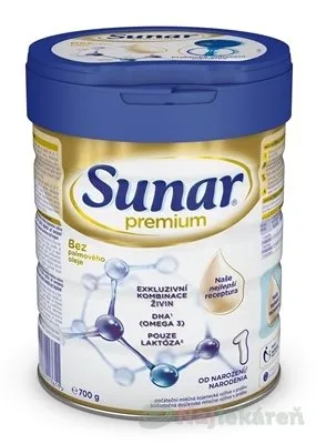 SUNAR Premium 1 počiatočná mliečna výživa (od narodenia) 700 g