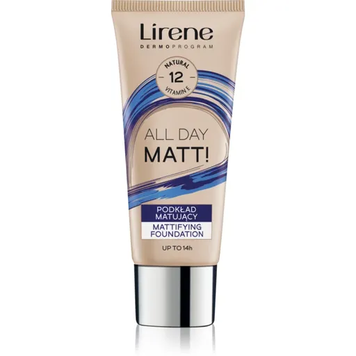 Lirene Nature Matte zmatňujúci fluidný make-up pre dlhotrvajúci efekt odtieň 12 Natural 30 ml
