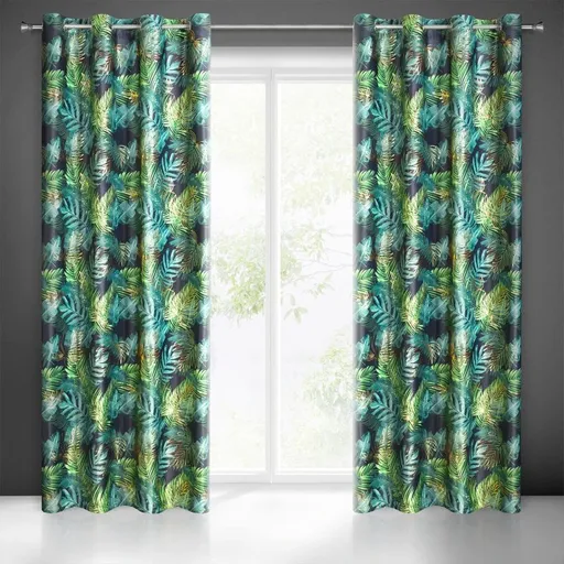 ArtFir Zatemňovací záves DAVOS K | čierna/zelená 140 x 250 cm