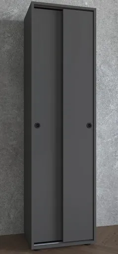 VCM Kancelářská skříň s posuvnými dveřmi Ulas 5-komorová, antracitová