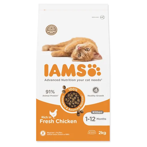 IAMS for Vitality Kitten Chicken granule pre mačiatka 1 kus, Hmotnosť balenia (g): 10 kg