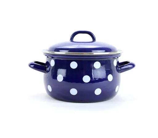 BELIS - Hrniec a pokrievka 16cm 1,5l modrý puntík