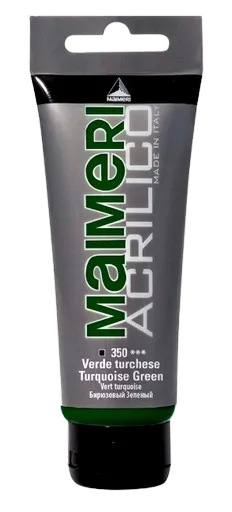 MAIMERI ACRILICO - Akrylové farby 340 - permanent green deep, 0,2 L