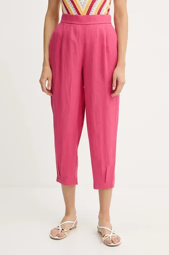 Ľanové nohavice United Colors of Benetton