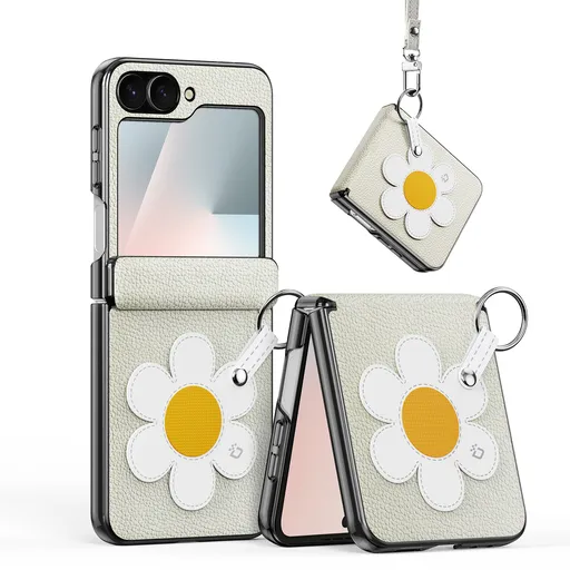 DUX LUVY Obal so šnúrkou pre Samsung Galaxy Z Flip7 FE 5G / Flip6 5G DAISY